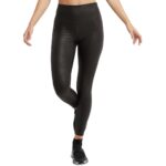 Champion Womens Black Solid Shimmer Athletic Leggings Athletic L BHFO 9768