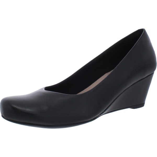 Clarks Womens Flores Tulip Black Wedge Heels Shoes 10 Medium (B,M) BHFO 0336