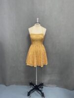 Cudiew Sequin Homecoming Dresses Sparkly Short for Teens Spaghetti Straps A Line Mini Cocktail Party Gowns 2024