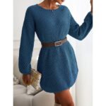 CUPSHE Women's Textured Knit Mini Sweater Dress