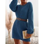 CUPSHE Women's Textured Knit Mini Sweater Dress