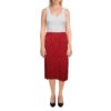 Cyrus Womens Red Midi Stretch Pull On Pleated Skirt XL BHFO 0668