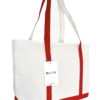 DALIX 23" Red Large Heavy Duty 24 oz. Cotton Canvas Shopping Tote Bag