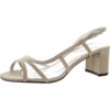 David Tate Womens Wed Block Heel Open Toe Jeweled Pumps Shoes BHFO 5891