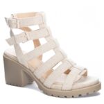 Dirty Laundry Womens Fun Stuff Caged Buckle Heel Sandals Shoes BHFO 7426