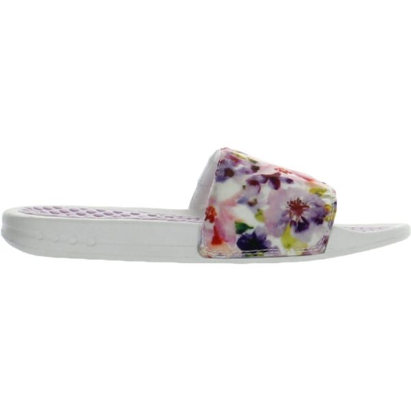 Easy Spirit Womens Travel Comfy White Flats Pool Slides 6 Medium (B,M) BHFO 5667