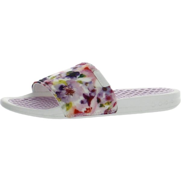 Easy Spirit Womens Travel Comfy White Flats Pool Slides 6 Medium (B,M) BHFO 5667