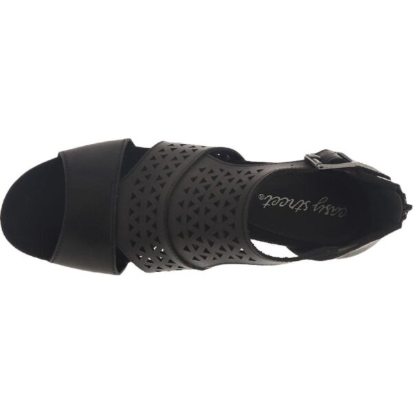 Easy Street Womens Adara Black Heel Sandals Shoes 11 Medium (B,M) BHFO 7411