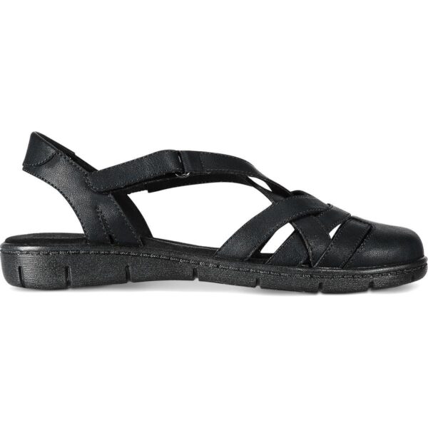 Easy Street Womens Garrett Faux Leather Strappy Flat Sandals Shoes BHFO 9603