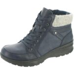 Easy Street Womens Glover Navy Hiking Boots Shoes 6.5 Wide (C,D,W) BHFO 3438