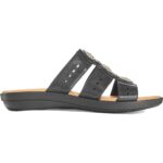 Easy Street Womens Nori Faux Leather Slip On Slide Sandals Flats BHFO 6111