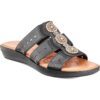 Easy Street Womens Nori Faux Leather Slip On Slide Sandals Flats BHFO 6111