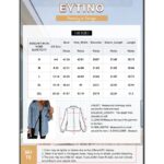 Eytino Denim Jacket for Women Long Sleeve Boyfriend Jean Jacket Loose Coat Sky Blue S Female