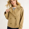 Free Assembly Women’s Cropped Cotton Trench Coat, Sizes XS-XXL