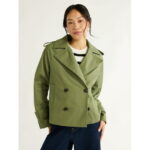 Free Assembly Women's Cropped Trench Coat, Sizes XS-XXL