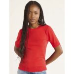 Free Assembly Women's Shrunken Sweater Tee, Sizes XS-XXL