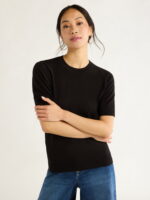 Free Assembly Women's Shrunken Sweater Tee, Sizes XS-XXL