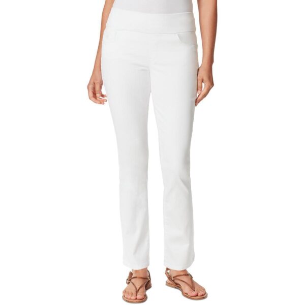 Gloria Vanderbilt Womens White High Rise Stretch Straight Leg Jeans 10 BHFO 2124