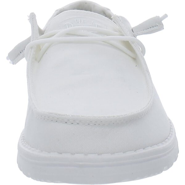 Hey Dude Womens Wendy White Canvas Boat Shoes Shoes 8 Medium (D) BHFO 7726