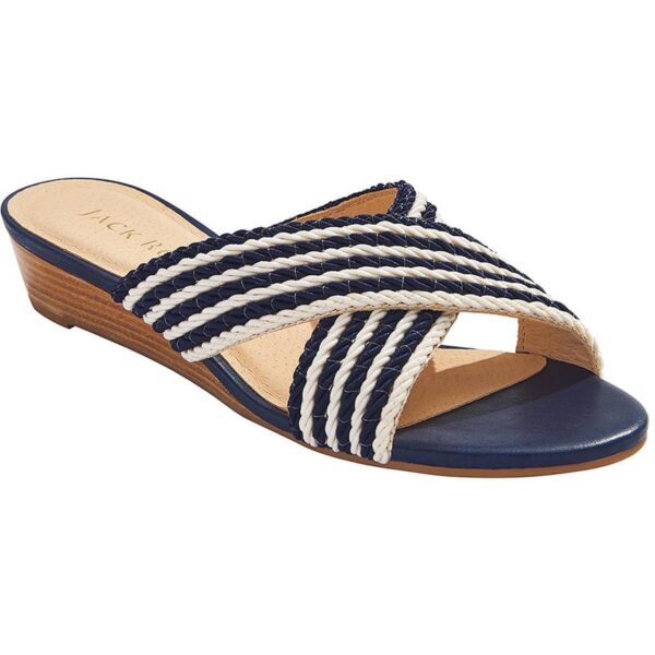 Jack Rogers Womens Dolphin Mini Woven Slip-On Wedge Sandals Shoes BHFO 3392