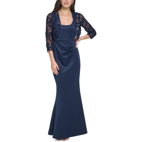 Jessica Howard Womens Blue 2PC Evening Dress Gown 6 BHFO 2384