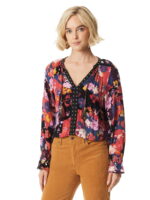 Jessica Simpson Women's and Women's Plus Tifany Embellished Blouse