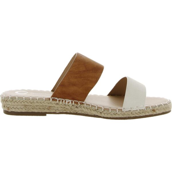 Journee Collection Womens Tan Slide Sandals Shoes 7.5 Medium (B,M) BHFO 6361