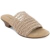 Karen Scott Womens ELSA Gold Slide Sandals Shoes 7.5 Medium (B,M) BHFO 6232