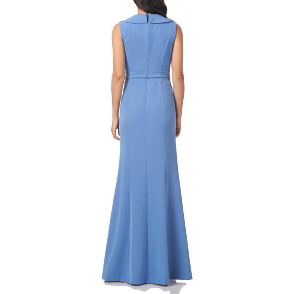 Kay Unger New York Womens Cecily Blue V Neck Evening Dress Gown 10 BHFO 6313