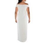 Lauren Ralph Lauren Womens Ivory Off-The-Shoulder Evening Dress Gown 4 BHFO 0164