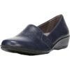 LifeStride Womens Isabelle Navy Slip On Loafers Shoes 7.5 Medium (B,M) BHFO 4441