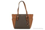 Michael Kors Charlotte Signature Large Top Zip Tote - Brown 35T0GCFT3B-847