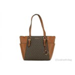 Michael Kors Charlotte Signature Large Top Zip Tote - Brown 35T0GCFT3B-847