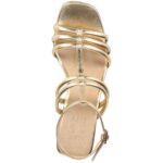 Naturalizer Womens Starla Gold Leather Heels Shoes 7.5 Medium (B,M) BHFO 1865