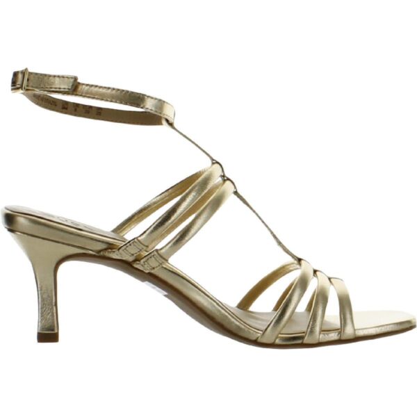 Naturalizer Womens Starla Gold Leather Heels Shoes 7.5 Medium (B,M) BHFO 1865