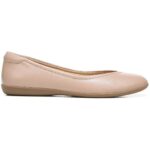 Naturalizer Womens Vivienne Taupe Leather Flats Shoes 8.5 Wide (C,D,W) BHFO 5843