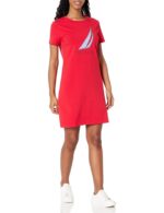 Nautica Women's Crewneck T-Shirt Logo Dress