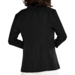 Nic + Zoe Womens Smart Look Black Workwear Open-Front Blazer Jacket 14 BHFO 5840