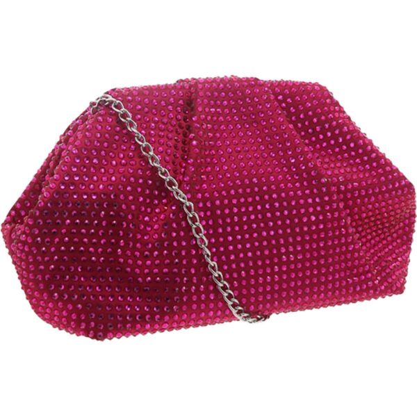 Nina Womens Indulge Pink Jeweled Evening Clutch Handbag Purse Small BHFO 5828