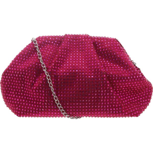 Nina Womens Indulge Pink Jeweled Evening Clutch Handbag Purse Small BHFO 5828