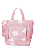 No Boundaries Women's Beach Cooler Tote Bag Mystic Coral Daisy Stamp