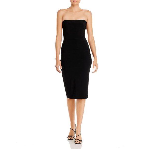 Norma Kamali Womens Black Strapless Cocktail And Party Dress L BHFO 7787