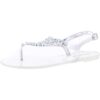 Olivia Miller Womens Ionicca Silver Jelly Sandals Shoes 7 Medium (B,M) BHFO 0743