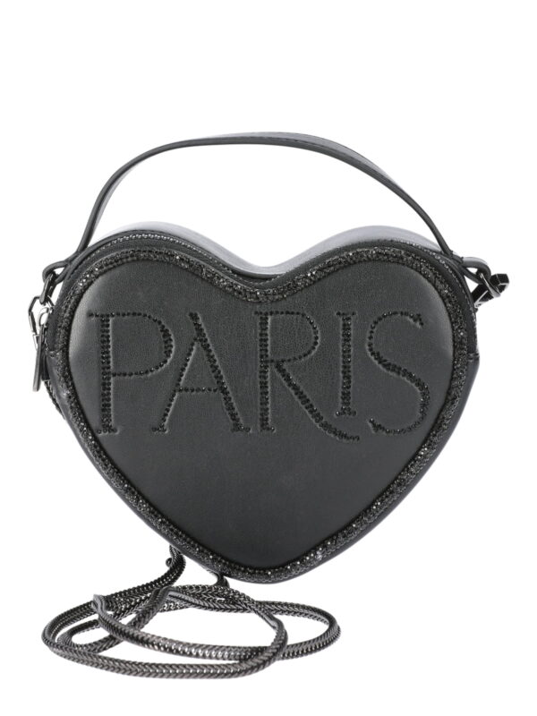 Paris Hilton Women's Amour Chain Shoulder Bag, Black Rhinestone