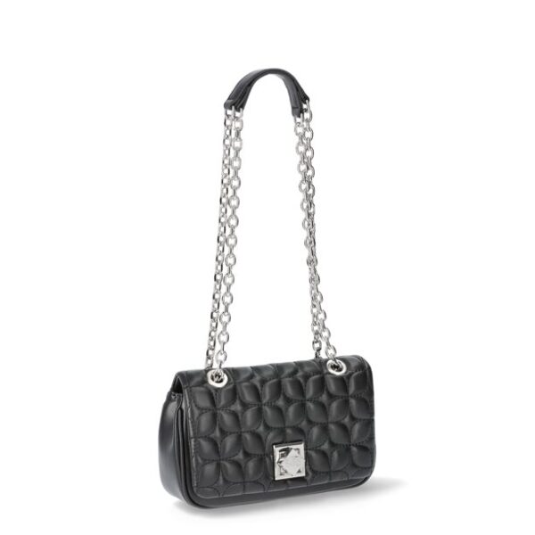 Paris Hilton Women's Madison Quilted Chain Shoulder Bag, Black