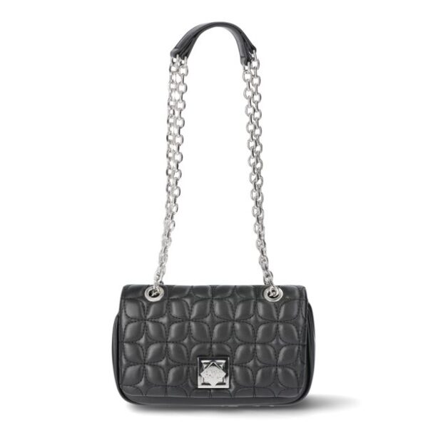 Paris Hilton Women's Madison Quilted Chain Shoulder Bag, Black