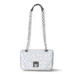 Paris Hilton Women's Madison Quilted Chain Shoulder Bag, Iridescent Silver