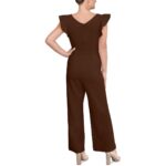 Rachel Rachel Roy Womens V-Neck Cropped Ruffled Jumpsuit BHFO 3637