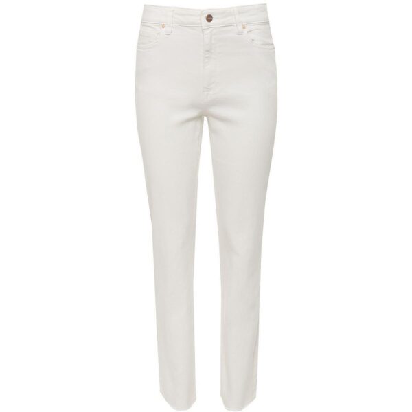 Sanctuary Womens White Denim Raw Hem High Rise Straight Leg Jeans 31 BHFO 6845