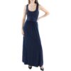 SLNY Womens Navy Knit Lace Top Formal Evening Dress Gown 14 BHFO 6910